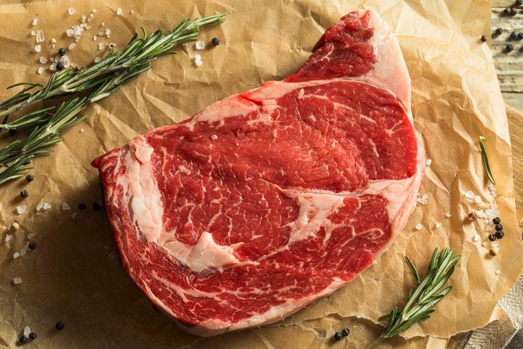 BEEF BONELESS RIBEYE STEAK - OUR 100% GRASSFED, GRASSFINISHED BEEF BONELESS RIBEYE STEAK CONTAINS MORE MARBLING THAN ANY OF OUR OTHER STEAKS.